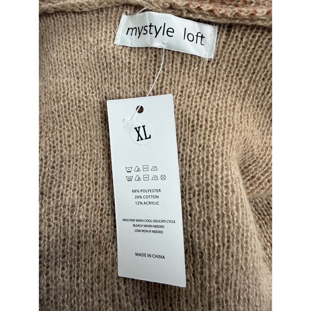 Longline Cardigan With Floral Design Casual Cotton Blend Pockets New Sz XL - Picture 6 of 6